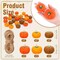 25 Pcs Mini Felt Pumpkins Fall Thanksgiving Pumpkin Ornaments Halloween Wool Felt Fabric Pumpkins Hanging Farmhouse Tree Crafts Table Decor for Autumn Party Home Wall Decorations